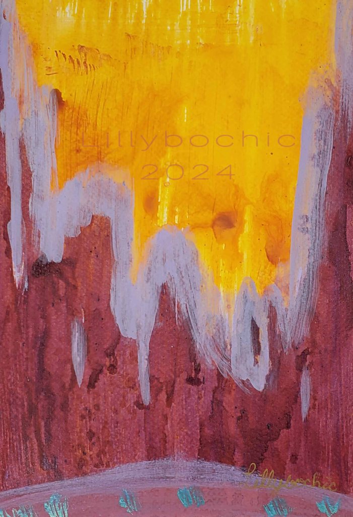 Red and orange abstract painting