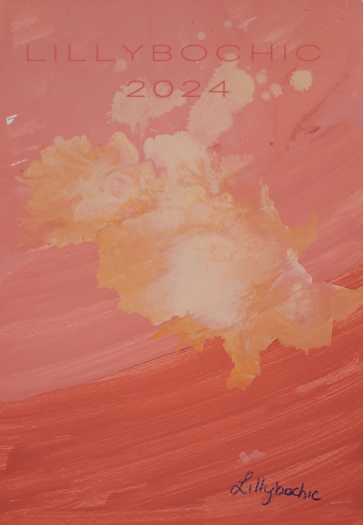 A tangerine Cloud over an orange landscape