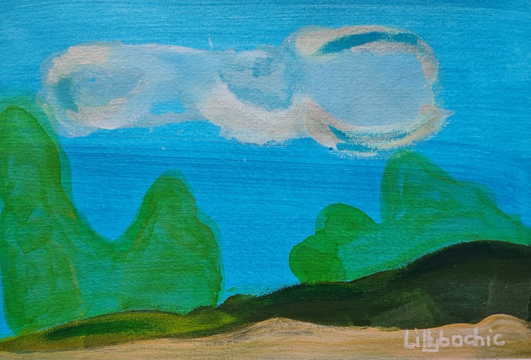 Capture the serene beauty of a park's landscape with this original acrylic painting by Lillybochic. Measuring 9x12 inches, the artwork is rendered on high-quality watercolour paper, providing an ideal canvas for the subtle abstraction and impressionistic strokes that bring the natural scene to life. Each brushstroke is a testament to the artist's skill, creating a one-of-a-kind piece that signed and dated 2025. This unframed painting allows for a personalized touch in selecting the perfect frame to complement your space. It's an abstract impression of nature's tranquility, ready to become a cherished part of your home or art collection.